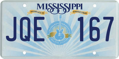 MS license plate JQE167