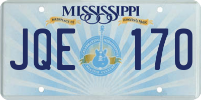 MS license plate JQE170