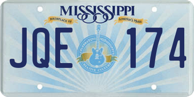 MS license plate JQE174
