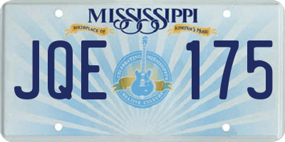 MS license plate JQE175