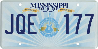 MS license plate JQE177