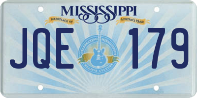MS license plate JQE179