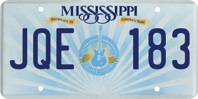 MS license plate JQE183
