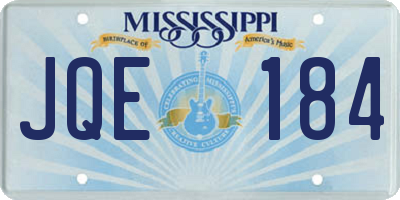 MS license plate JQE184