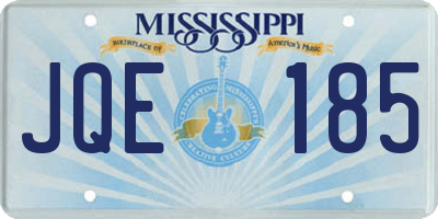 MS license plate JQE185