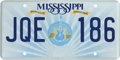 MS license plate JQE186