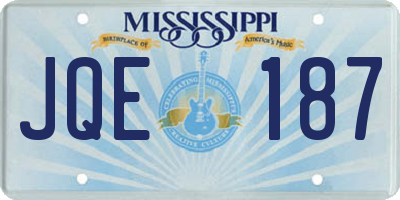 MS license plate JQE187