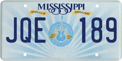 MS license plate JQE189