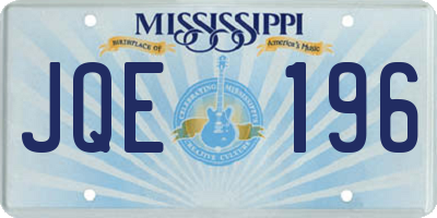 MS license plate JQE196
