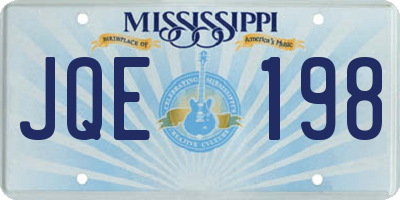 MS license plate JQE198