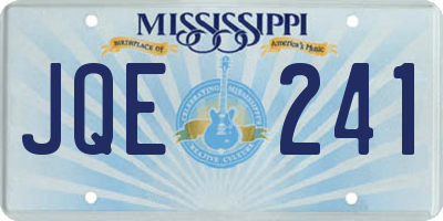 MS license plate JQE241
