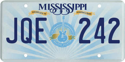 MS license plate JQE242