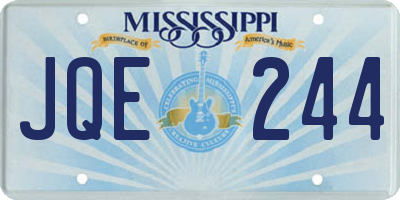 MS license plate JQE244