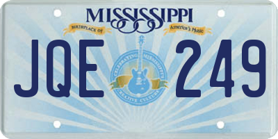 MS license plate JQE249