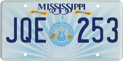MS license plate JQE253