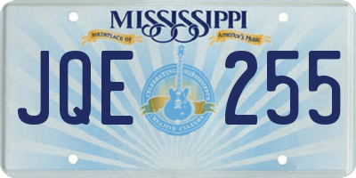 MS license plate JQE255