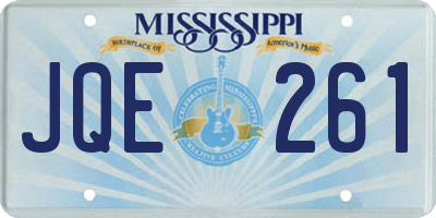 MS license plate JQE261