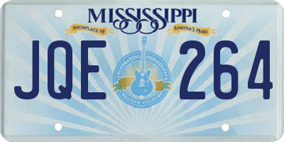 MS license plate JQE264
