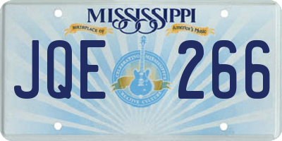 MS license plate JQE266