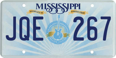 MS license plate JQE267