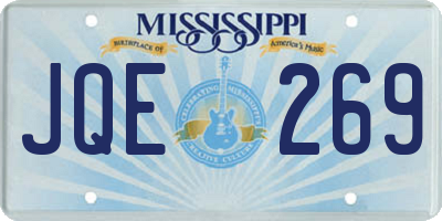 MS license plate JQE269