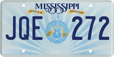 MS license plate JQE272