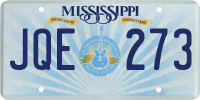 MS license plate JQE273
