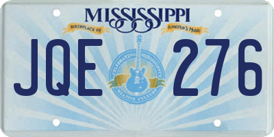 MS license plate JQE276