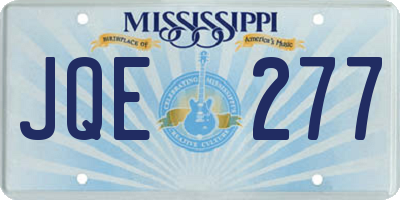 MS license plate JQE277