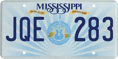 MS license plate JQE283
