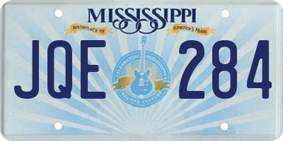 MS license plate JQE284