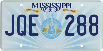 MS license plate JQE288