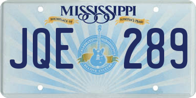 MS license plate JQE289