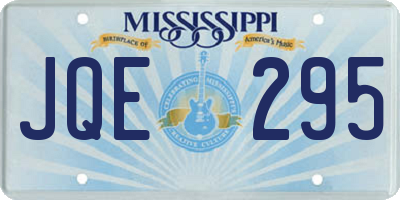 MS license plate JQE295