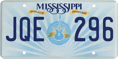 MS license plate JQE296