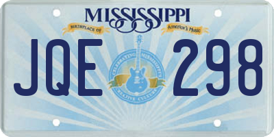 MS license plate JQE298