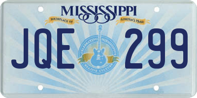 MS license plate JQE299