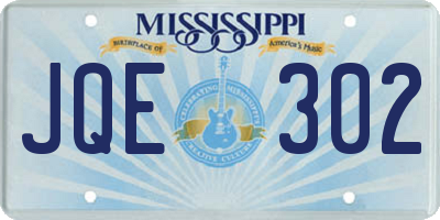 MS license plate JQE302