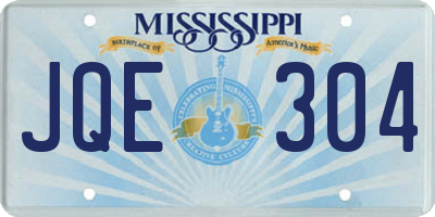 MS license plate JQE304