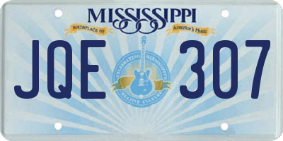 MS license plate JQE307