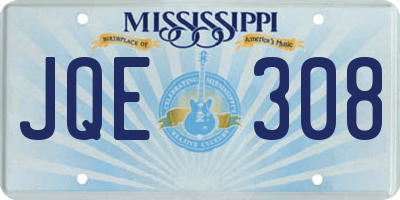 MS license plate JQE308