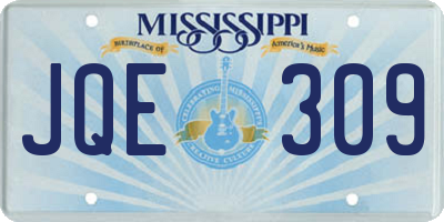 MS license plate JQE309