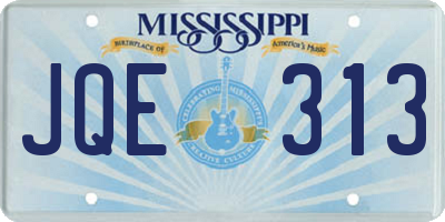 MS license plate JQE313