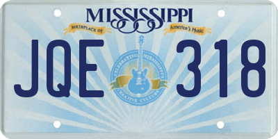 MS license plate JQE318