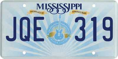 MS license plate JQE319