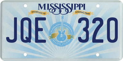 MS license plate JQE320