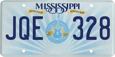 MS license plate JQE328