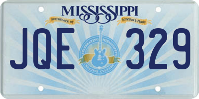 MS license plate JQE329