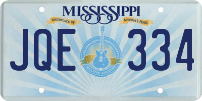 MS license plate JQE334