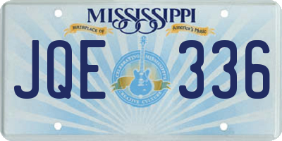 MS license plate JQE336